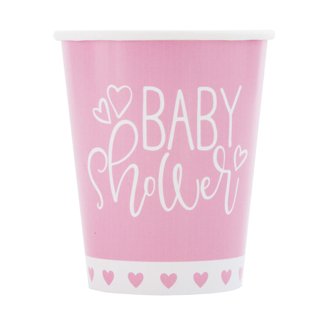 Coppe da doccia per bambini rosa 266ml 8pz