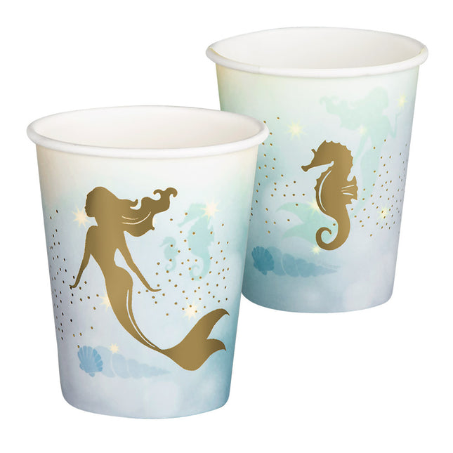 Bicchieri a sirena di carta 210ml 10pz