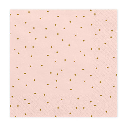 Tovaglioli a pois rosa 33cm 20pz