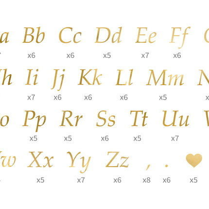 Adesivi per lettere oro