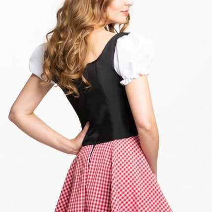Abito Dirndl Oktoberfest Rosso Nero