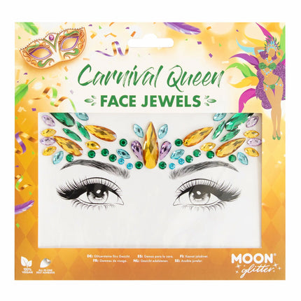 Gioielli per il viso Moon Glitter Face Regina del Carnevale