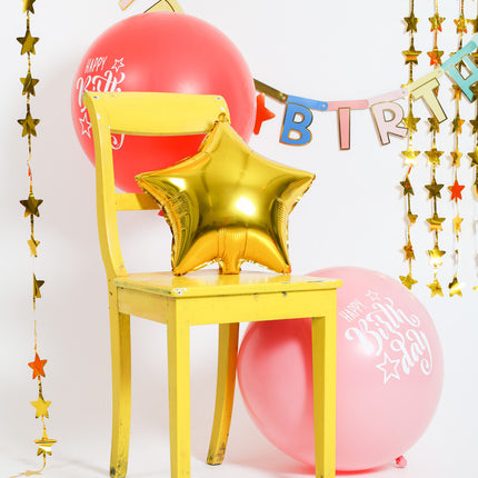 Palloncini Buon Compleanno Rosa Rosso 80cm 3 pezzi