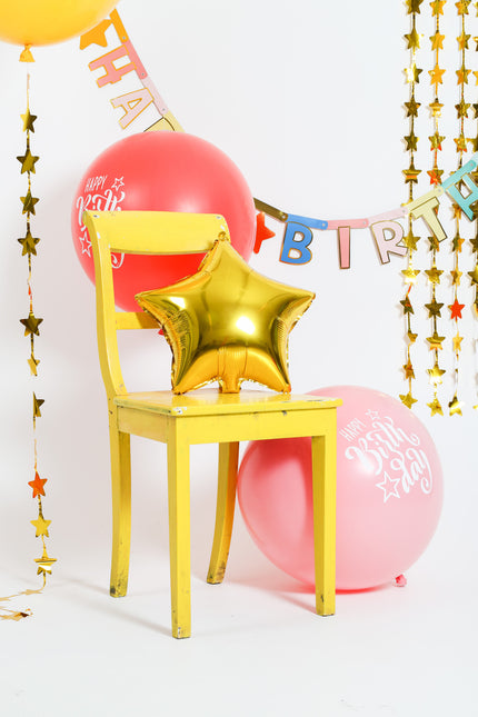 Palloncini Buon Compleanno Rosa Rosso 80cm 3 pezzi