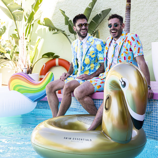 Cestino da bagno Swan Gold 95 cm