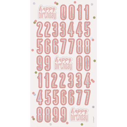 Decorazione da tavolo per compleanno Happy Birthday Rose Gold 45cm