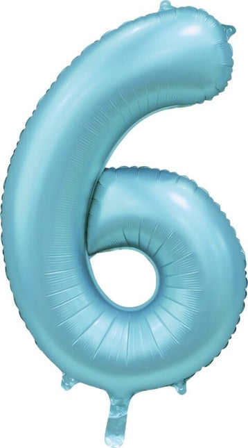 Palloncino figura azzurro 6 anni lucido 86 cm