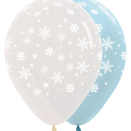 Palloncini Fiocco di Neve Mix 30cm 25pz