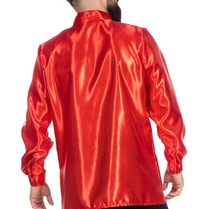 Camicetta da discoteca con volant rosso