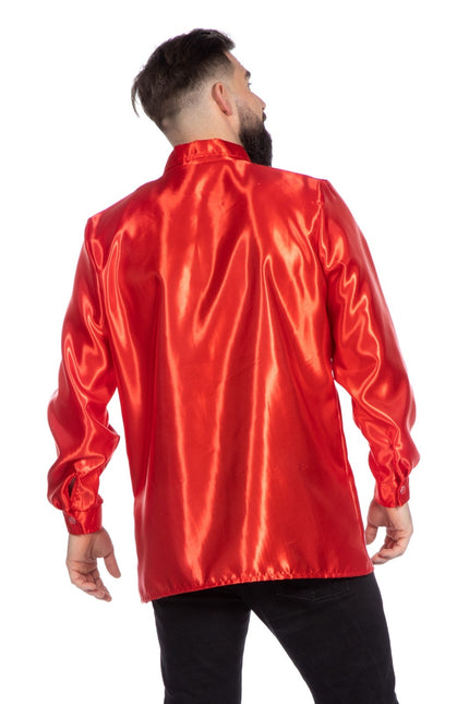 Camicetta da discoteca con volant rosso