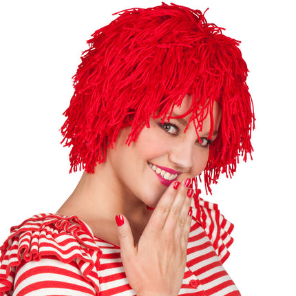 Parrucca da clown rossa