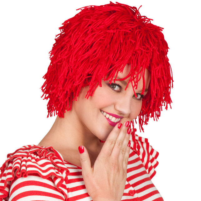 Parrucca da clown rossa