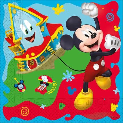 Tovaglioli Mickey Rock The House 33 cm 20 pezzi