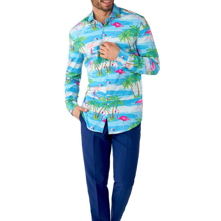 Camicia Hawaii Flamingo Uomo <tc>OppoSuits</tc>