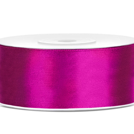 Nastro di raso fucsia scuro 25mm 25m
