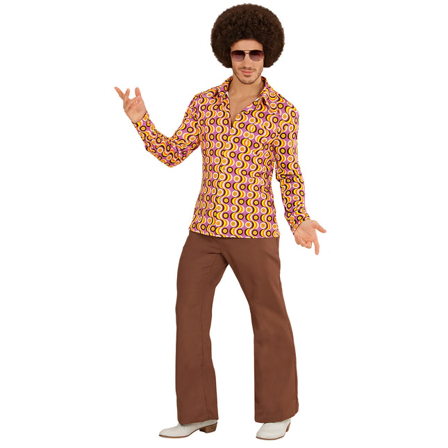 Camicetta Disco 70S Uomo Lilla