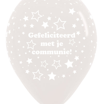 Palloncini Comunione Stelle Cristallo Trasparente 30cm 25pz