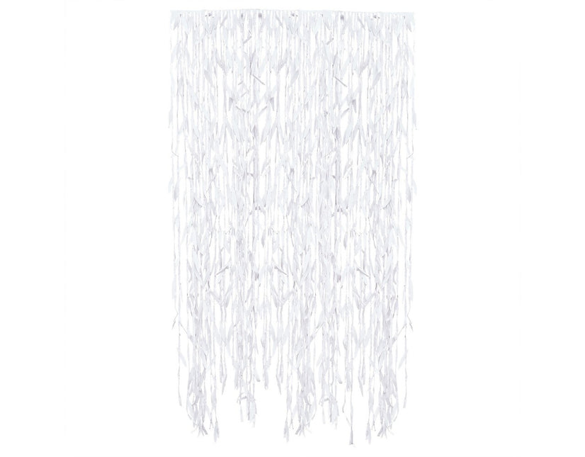 Foglie di decorazione appese bianche 1m