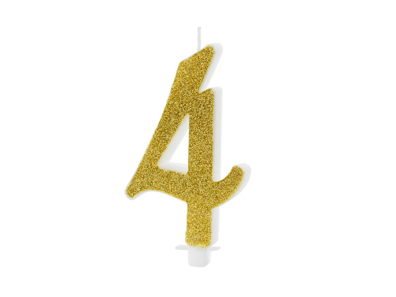 Candela 4 anni oro 10 cm