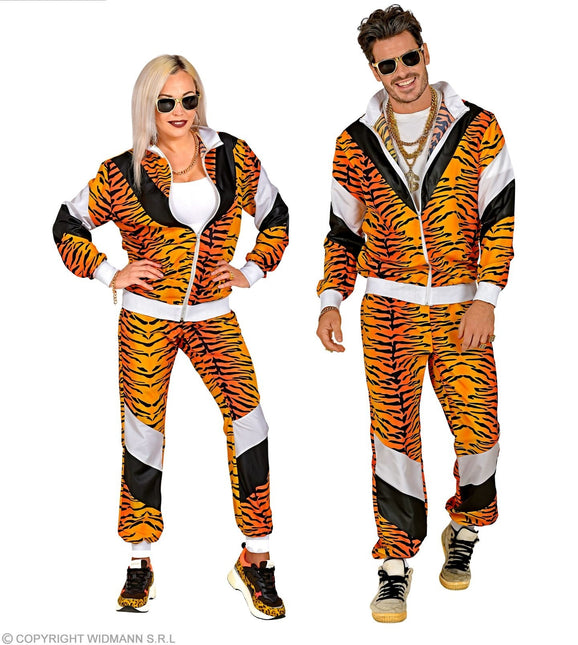Tuta da ginnastica Neon 80S Stampa tigre difettosa