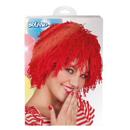Parrucca da clown rossa