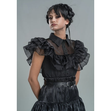 Costume Wednesday Prom Night Dress Nero