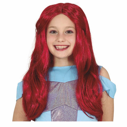 Parrucca rossa capelli lunghi bambino