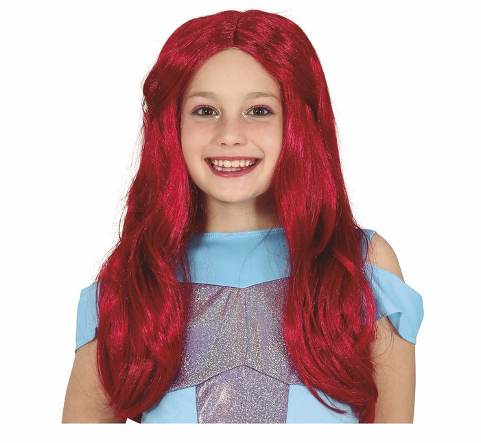 Parrucca rossa capelli lunghi bambino