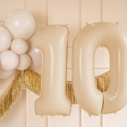 Palloncino Figura 1 Anno Beige Vuoto 72cm
