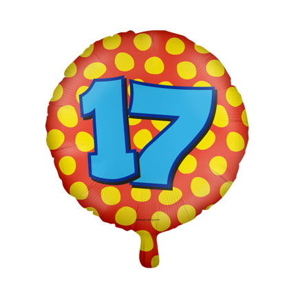 Palloncino ad elio 17 anni colorato vuoto 46 cm