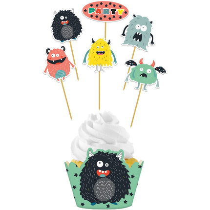 Cupcake Toppers mostruosi 12 pezzi