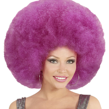 Parrucca viola afro extra large