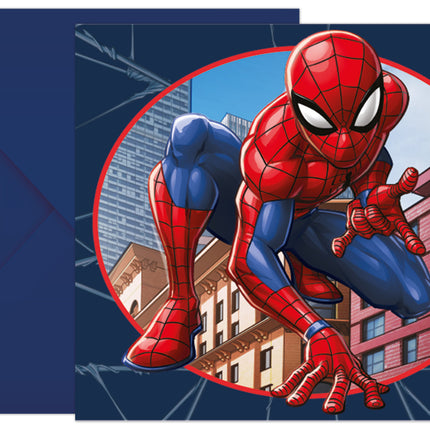 Inviti di Spiderman 6 pezzi