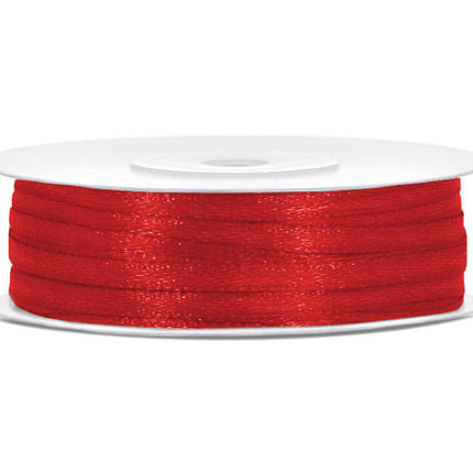 Nastro di raso rosso 3mm 50m