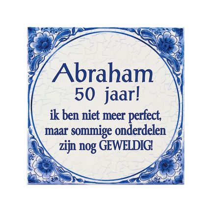 Piastrella blu Delft Abraham 14,5 cm
