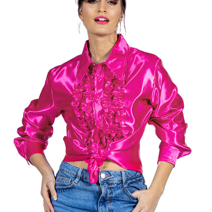 Camicetta Disco Ruffles Fucsia