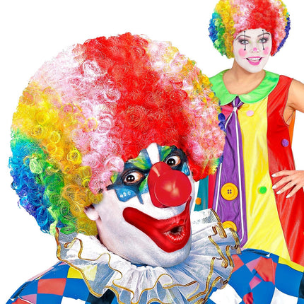 Parrucca colorata Clown