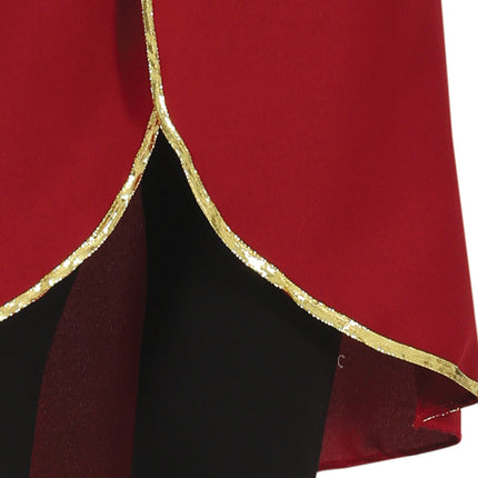 Costume da pirata rosso bordeaux da donna