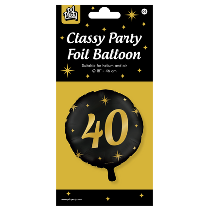 Palloncino ad elio 40 anni vuoto 30 cm