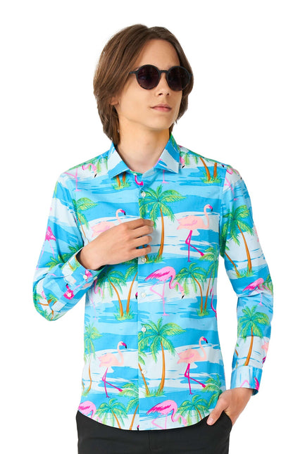 Camicia Hawaii Flamingo Teen Ragazzo Teen <tc>OppoSuits</tc>