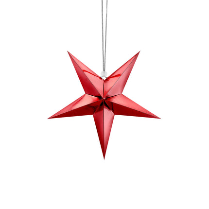 Stella lampioncino rosso 30 cm