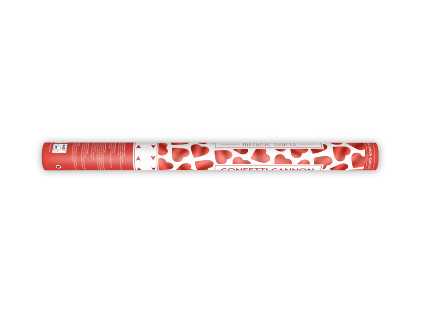 Cannone di coriandoli rossi 60 cm