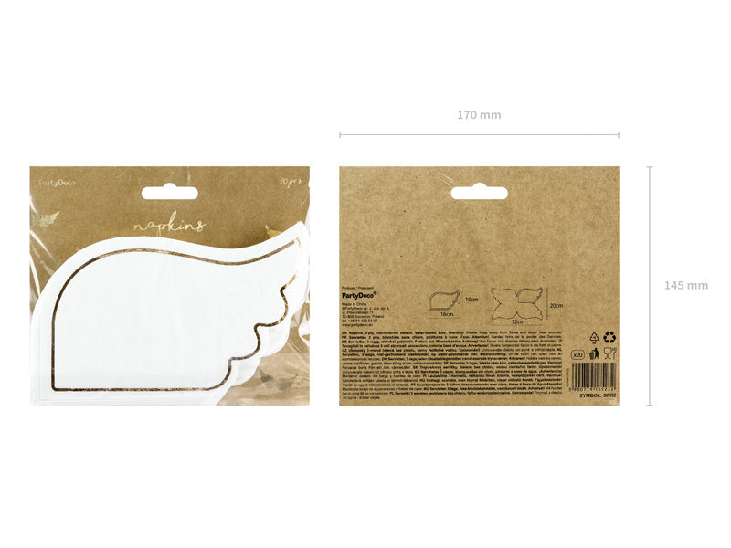 Tovaglioli Wings 16cm 20pz