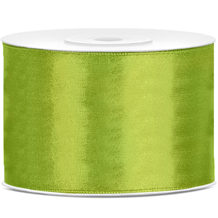 Nastro di raso verde lime 50mm 25m