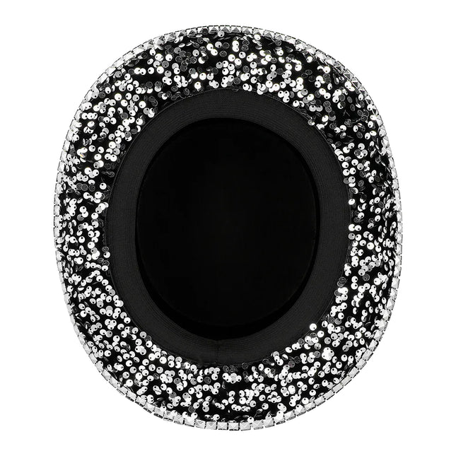 Cappello d'argento con paillettes