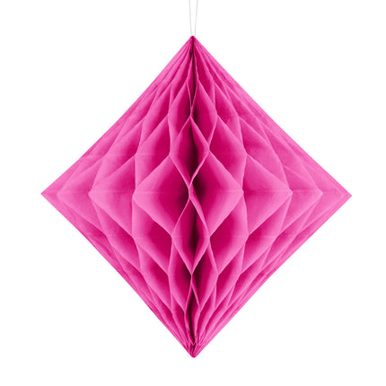 Quadrato a nido d'ape diamante fucsia 30 cm