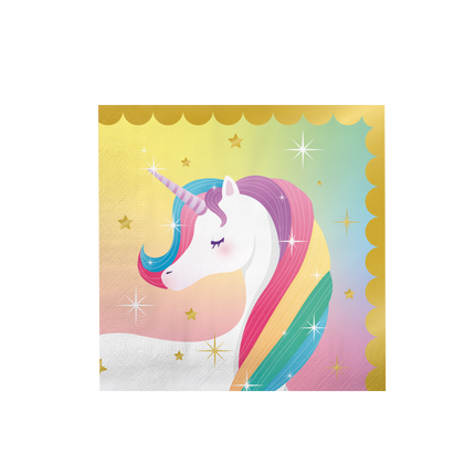 Tovaglioli Unicorno 16cm 16pz