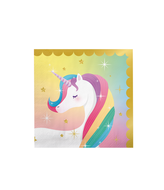 Tovaglioli Unicorno 16cm 16pz