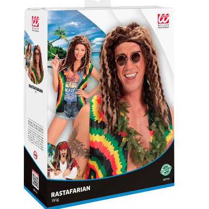 Parrucca marrone bionda Rasta
