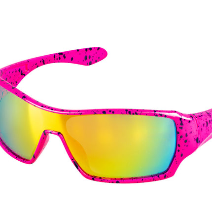 Occhiali rosa neon anni '80